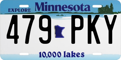 MN license plate 479PKY
