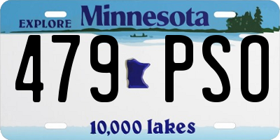 MN license plate 479PSO