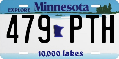 MN license plate 479PTH