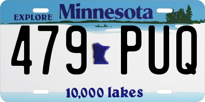 MN license plate 479PUQ