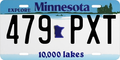 MN license plate 479PXT