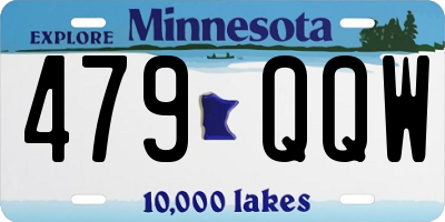 MN license plate 479QQW