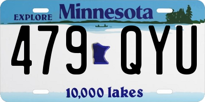 MN license plate 479QYU
