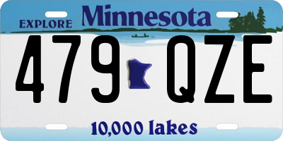 MN license plate 479QZE