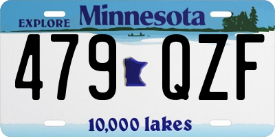 MN license plate 479QZF