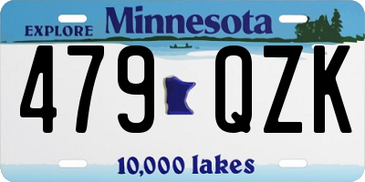 MN license plate 479QZK