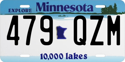 MN license plate 479QZM