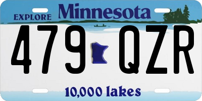 MN license plate 479QZR