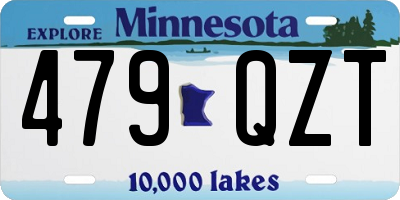 MN license plate 479QZT