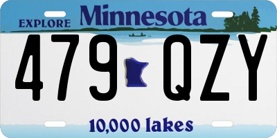 MN license plate 479QZY