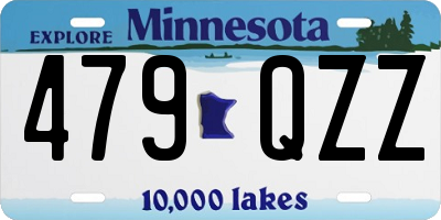 MN license plate 479QZZ