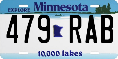 MN license plate 479RAB