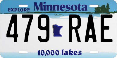 MN license plate 479RAE