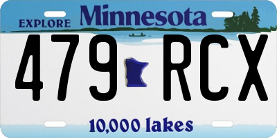 MN license plate 479RCX