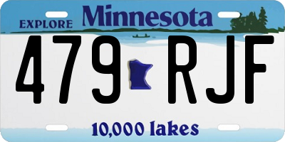 MN license plate 479RJF