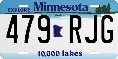MN license plate 479RJG
