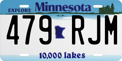 MN license plate 479RJM