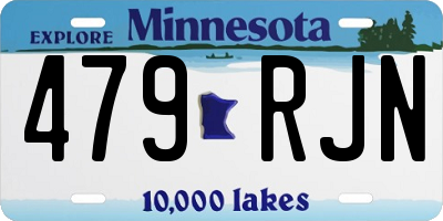 MN license plate 479RJN