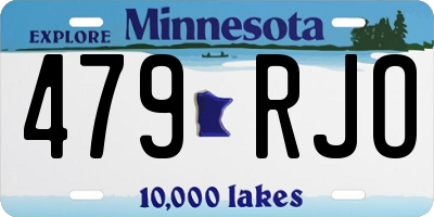 MN license plate 479RJO