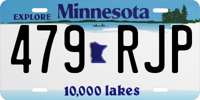MN license plate 479RJP