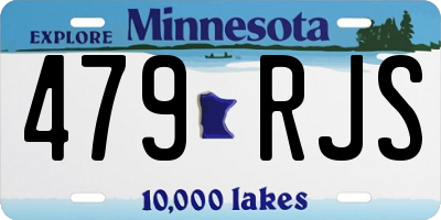 MN license plate 479RJS