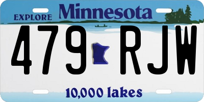 MN license plate 479RJW