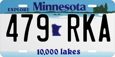 MN license plate 479RKA