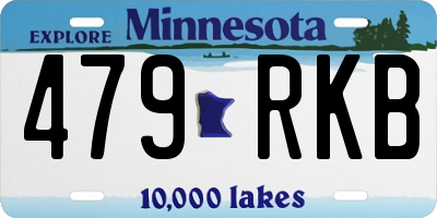 MN license plate 479RKB