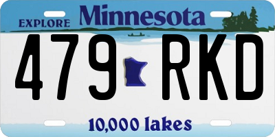 MN license plate 479RKD