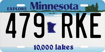 MN license plate 479RKE