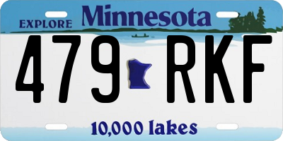 MN license plate 479RKF
