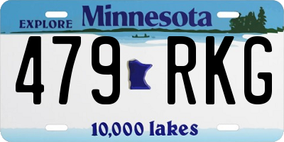 MN license plate 479RKG