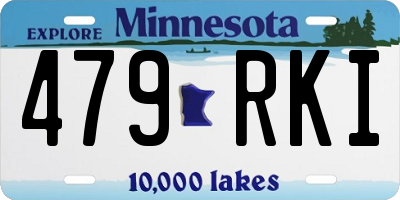 MN license plate 479RKI