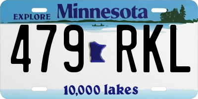 MN license plate 479RKL
