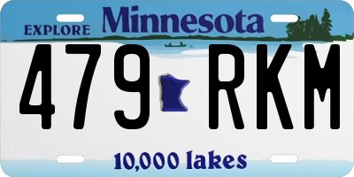 MN license plate 479RKM