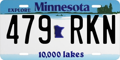 MN license plate 479RKN