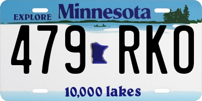 MN license plate 479RKO