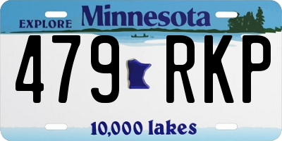 MN license plate 479RKP