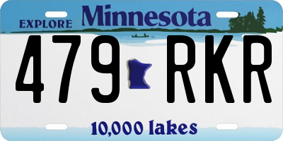 MN license plate 479RKR