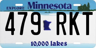 MN license plate 479RKT