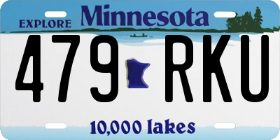 MN license plate 479RKU