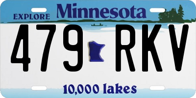 MN license plate 479RKV