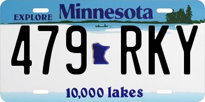 MN license plate 479RKY