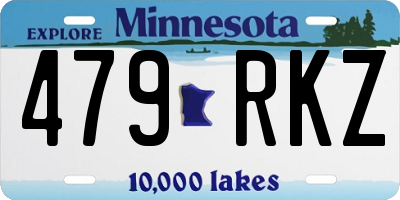 MN license plate 479RKZ