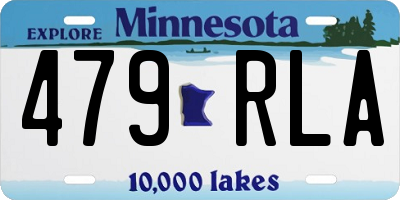 MN license plate 479RLA