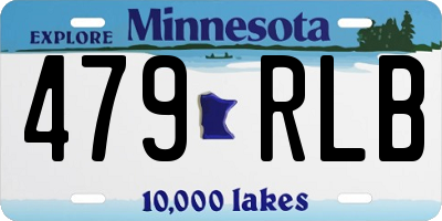 MN license plate 479RLB