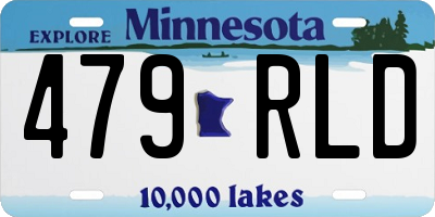 MN license plate 479RLD