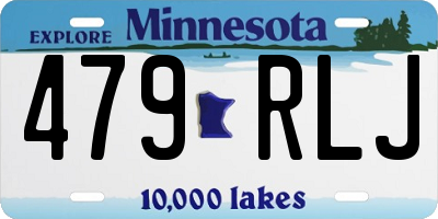 MN license plate 479RLJ