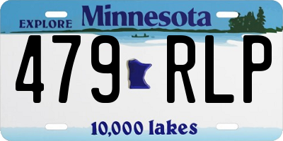 MN license plate 479RLP