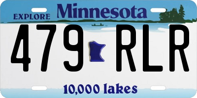 MN license plate 479RLR